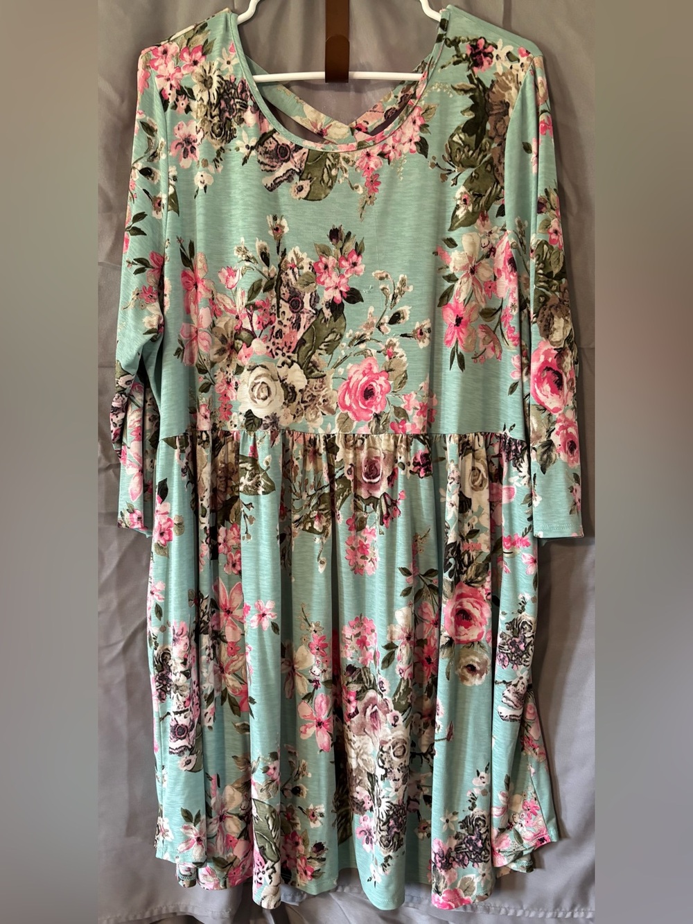 Honeyme Curvy -BabyDoll style, long shirt/dress with 3/4 sleeves